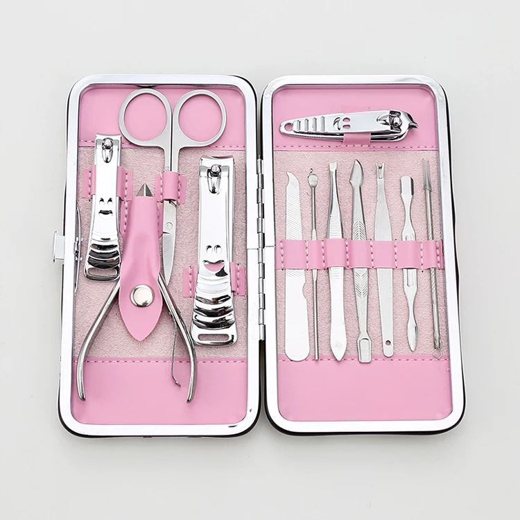 High Quality 12pcs makeup tool kits nail care products beauty kit manicure accessories set