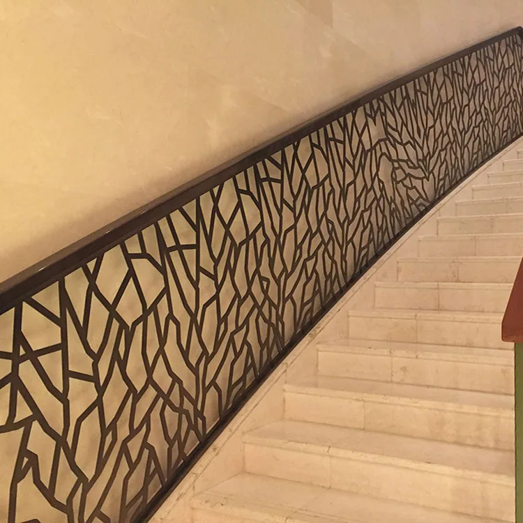 Modern Stainless Steel Villa Stair Railing Luxury Gold Color Handrail for Balcony Iron Balustrades for Home and Hotel