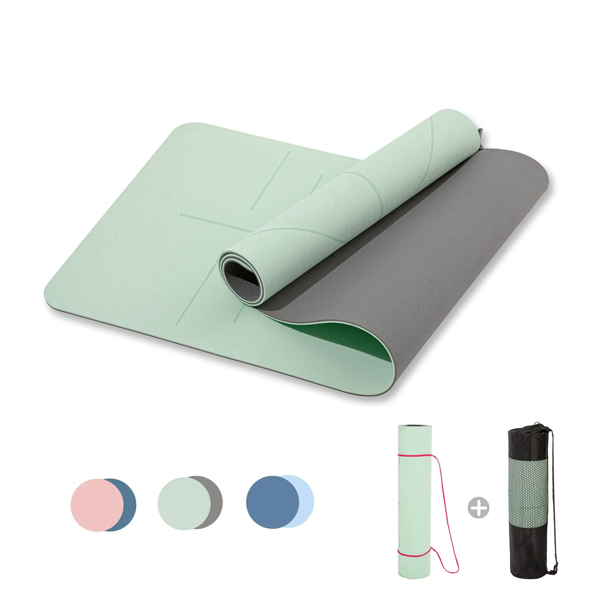 Custom Printed Design Eco Friendly Yoga Matt Manufacturer Wholesale Gymnastics Fitness Pilates Yoga Mat/