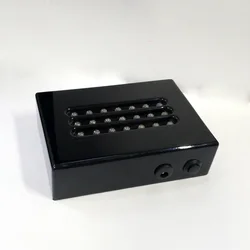 Three Lines White lights Piano Black Lacquer Wooden Led Light Base s for Crystals