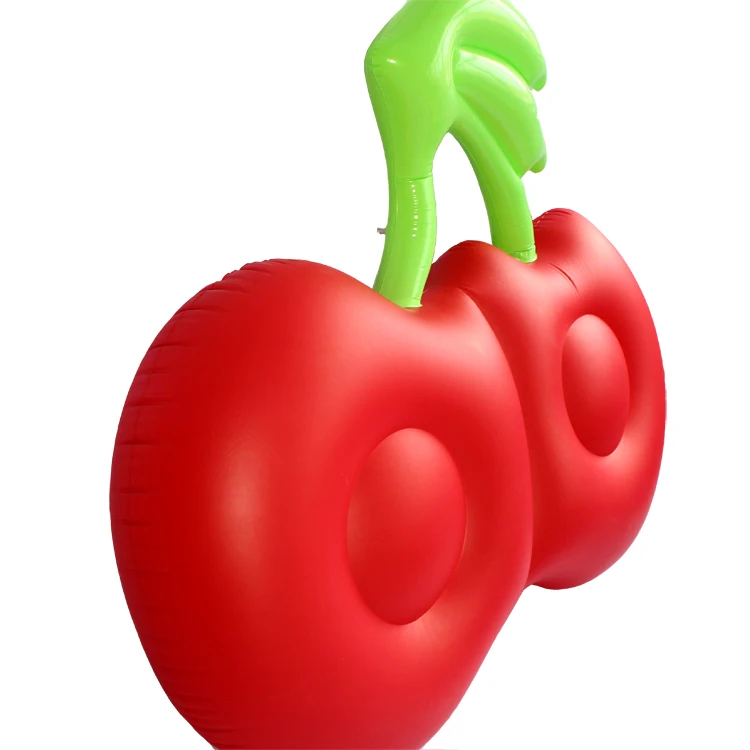 Custom Logo Big Size Inflatable Raft Red Cherry For Team Building Inflatable Float Cherry Inflatable Floating Island Float