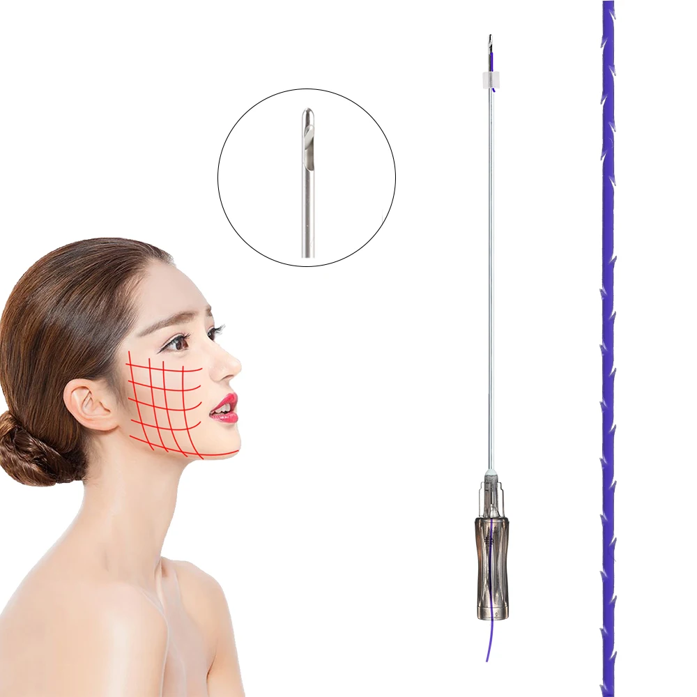 Korea Popular Suture 19G 120mm W Needle PDO COG 4-1 Thread for Body Lifting