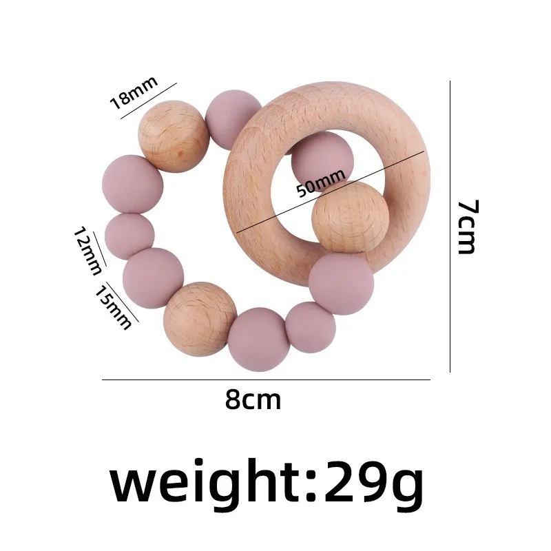 Big Sale Pink Color BPA Free Baby Sensory Newborn Gift Teething Silicone Chewable Teether Toys