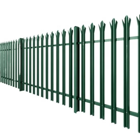 High quality galvanized and powder coated angle steel palisade garden europe fencing for sale