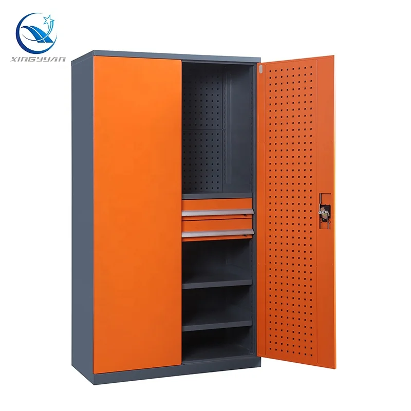 Workshop equipment 72 inch 2 door tool storage cabinet heavy duty workshop garage mechanic metal steel tool cabinet