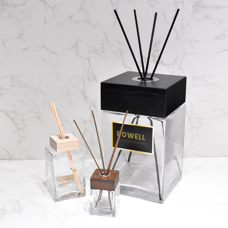 5L 5000ml Luxury Clear Reeds Diffuser Glass Bottles with Wooden Cap