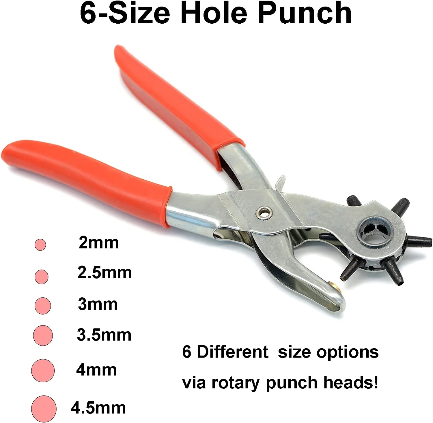 Heavy Duty Revolving Eyelet for Belts/Watch Bands/Straps/Dog Collars/Saddles/Fabric 9' leather hole punch plier tool