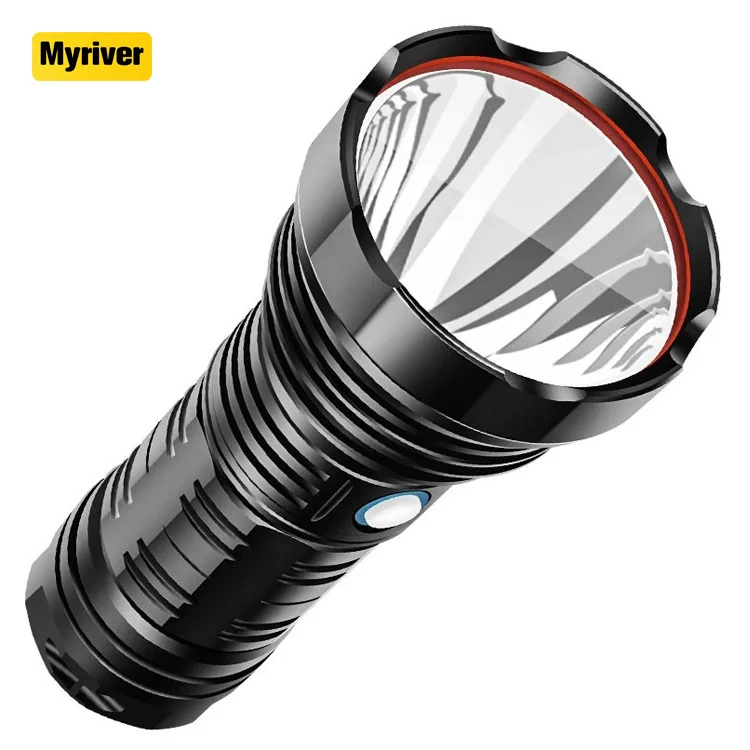 Myriver High Powerful 2000M 2Km Long Range Beam Rechargeable Flashlight, 40W Led 4000 Lumen Spotlight Glowing Torch Light