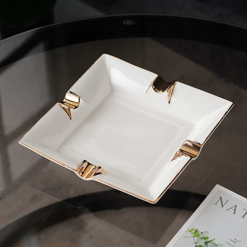 Ceramic Cigar Ashtray Luxury Home Table Desk Cigar Accessories Creativity Cigar Ashtray Smoking Gift