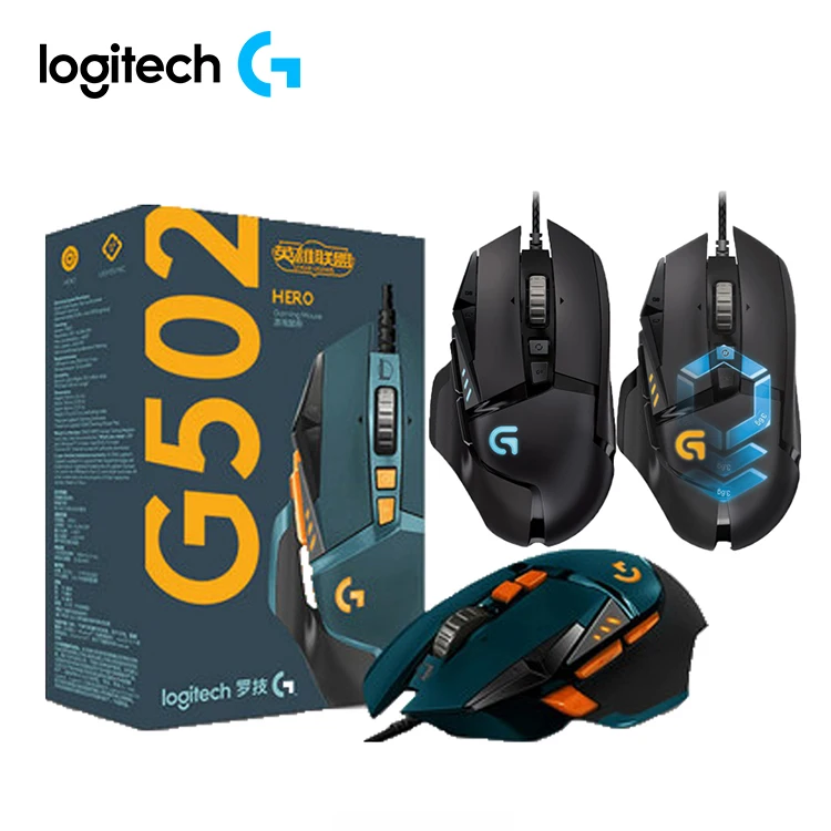 Original Logitech G502 Mouse 16000Dpi Wired Gaming Mouse Engine Rgb G Pro G102 Top Optical Wired Gaming Mouse