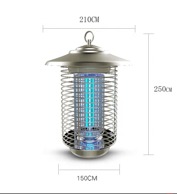 Stainless Steel UV Light Bug Zapper Electric Mosquito Killer Lamp
