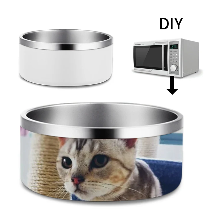 USA warehouse customized stainless steel double wall 32oz 64oz blanks sublimation pet bowl