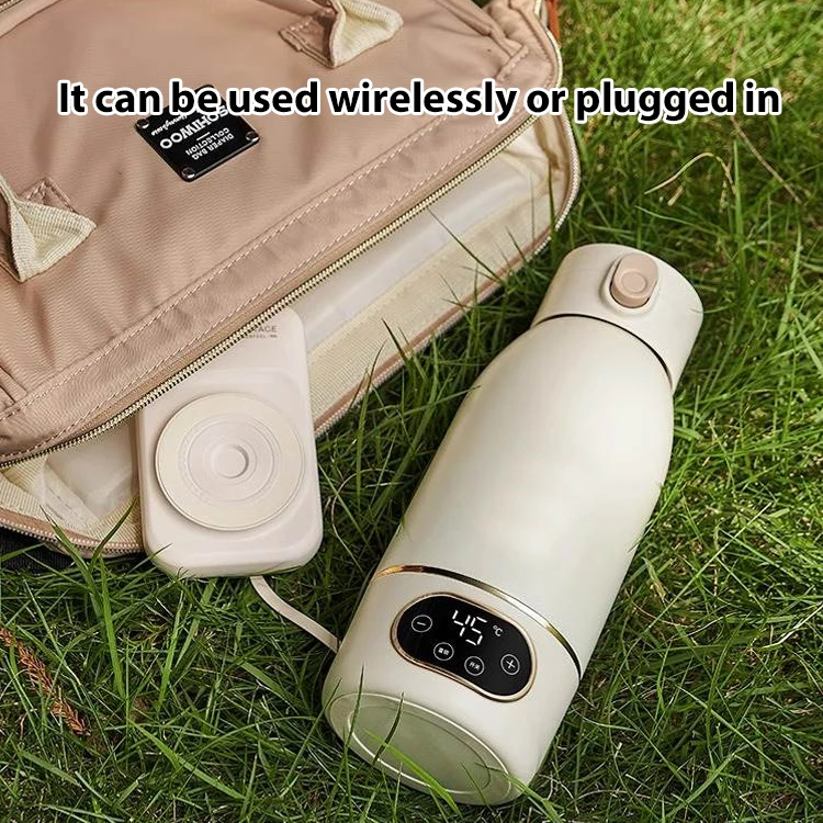 Rechargeable Wireless 316 Stainless Steel JR07 Pro Baby Bottle Warmer Electric Water Warmer Bottle With Usb Milk Warmer Machine