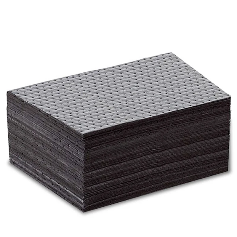 High Quality dimpled  perforated  40*50cm universal Absorbent Mat for cleaning the sodium hydroxide spill