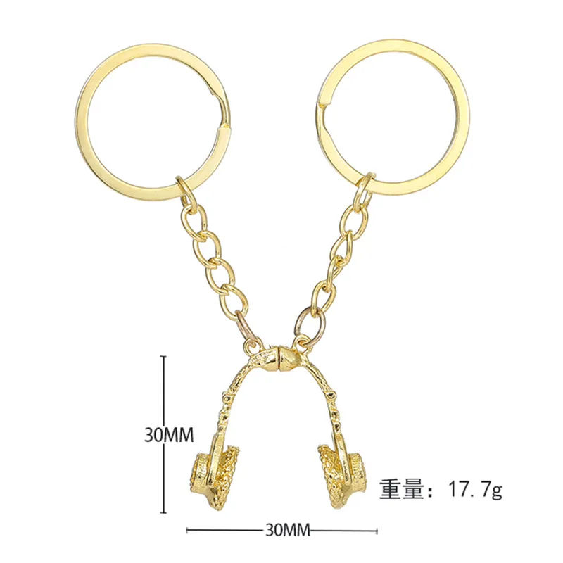 Xinxing Creative Hip Hop Stylish Headphone Couple Magnetic splicing Pendant Zinc Alloy Keychain For Kids Men Women Gifts