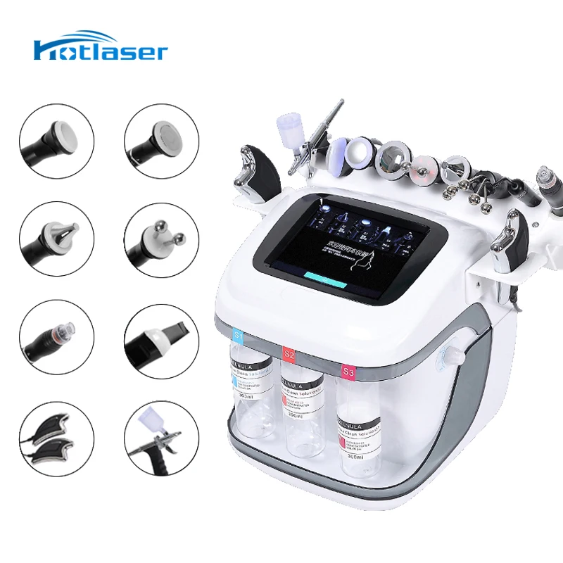 Portable hidrafacial 8 en 1 Facial Machine Skin Care Water Oxygen Peeling Small Bubble 8 in 1 facial hydra machine Facial Spa