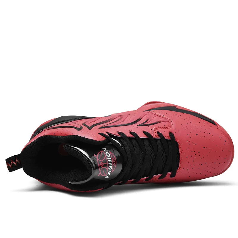 Professional Retro Basketball Shoes,Brand Genuine Leather Basketball Shoes From China,Cheap Red Basketball Sneakers