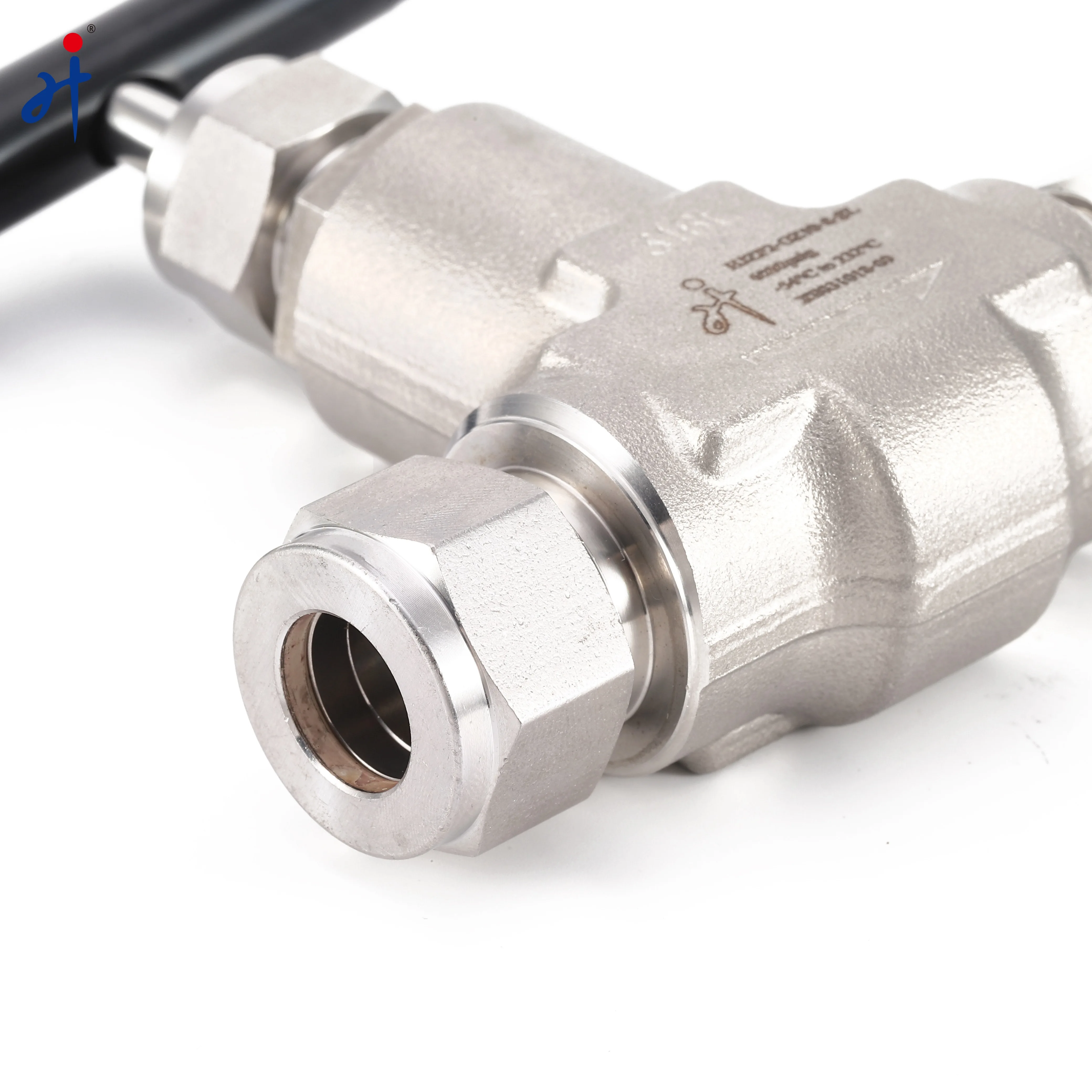High Pressure Panel Mountable 6000 Psi 1/4  3/8 Od NPT Straight  Instrumentation Needle Valve