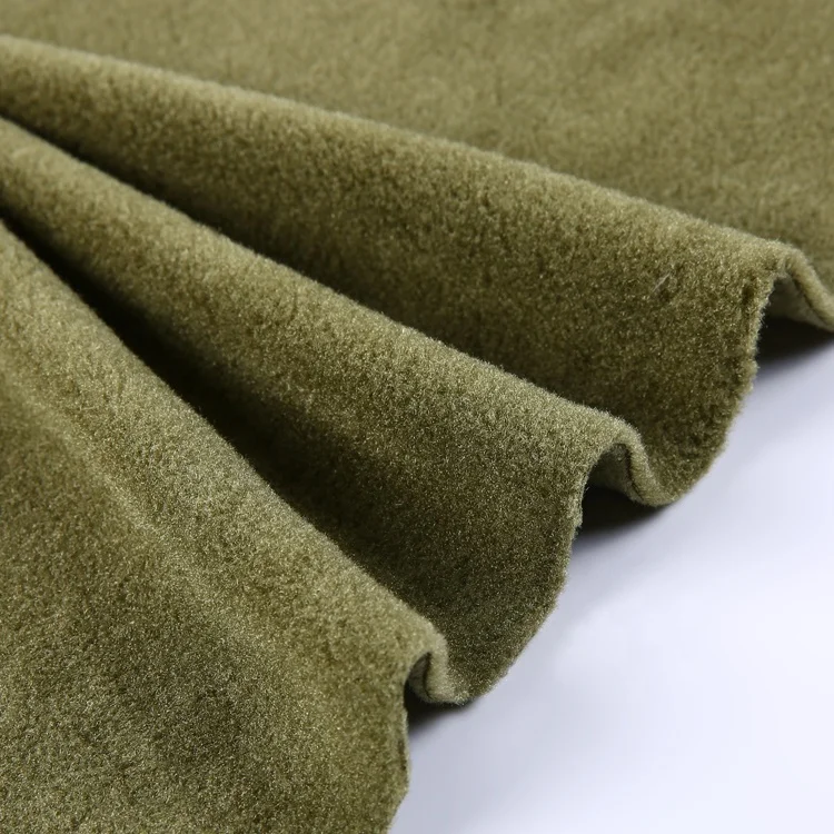 Functional warm fleece forest green screen background underwear knit fleece polyester fabric