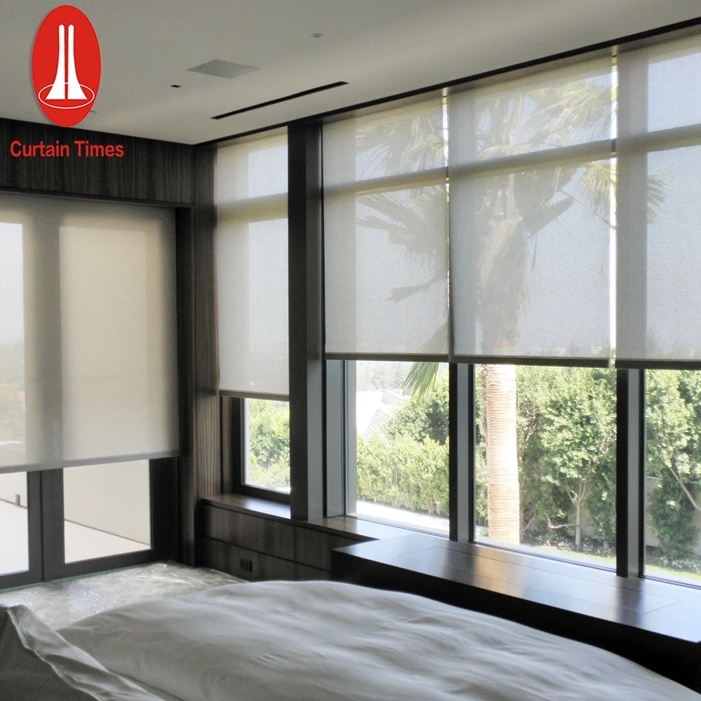 Абсолютная новинка наружная затеняющая конструкция моторизованная роликовая крышка жалюзи веревка для контроля безопасности затенение раствор кристалин