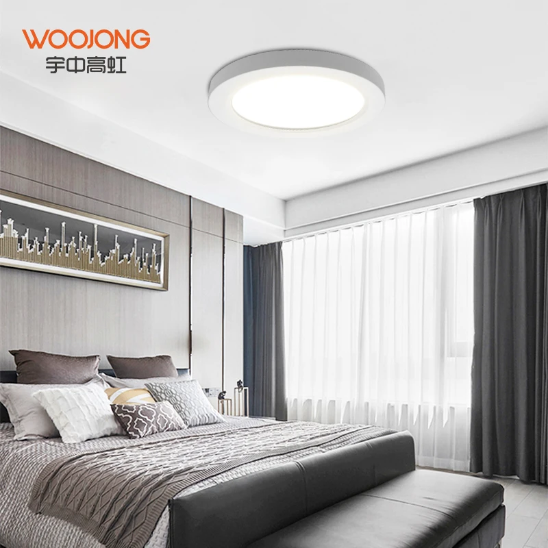 Woojong Indoor livingroom bedroom round Led Ceiling Lights Ultra Thin panel ETL UL 3CCT Round Led Panel Light ceiling light