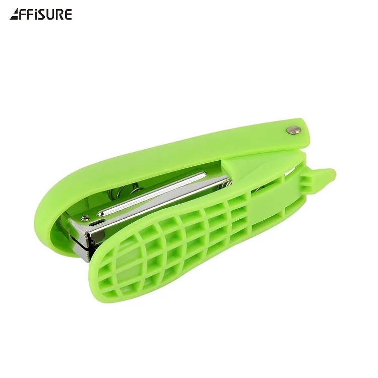 Распродажа, зеленый пластиковый ручной бумажный степлер AFFISURE