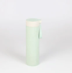 hotsale Eco-friendly Wheat fiber portable with glass liner bottles drink cups custom logo