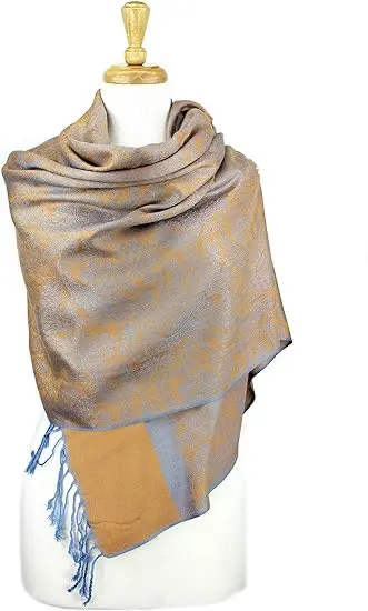 Light Weight High Quality Paisley Jacquard Pashmina Shawl Wrap Scarf for Women