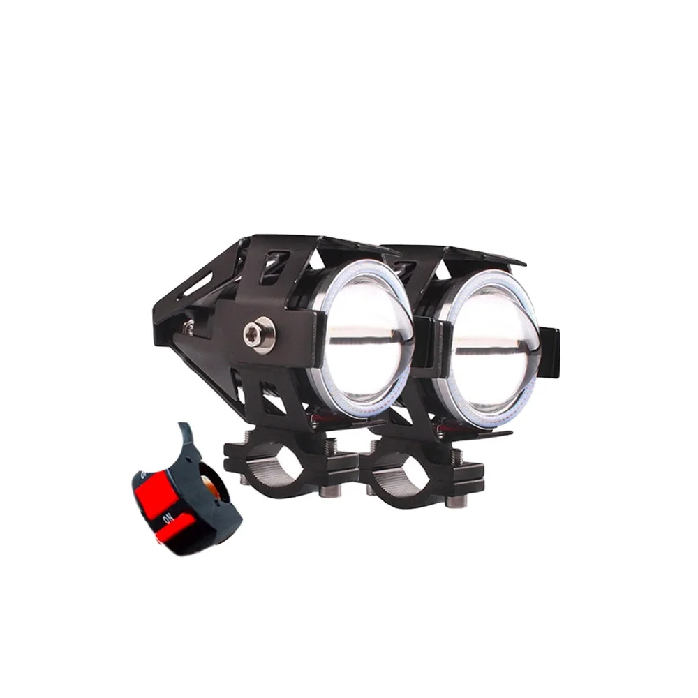 125W 12V Motorcycle Headlight 3000LM moto spot light U7 LED Driving Fog Spot Head Light Decorative Lamp