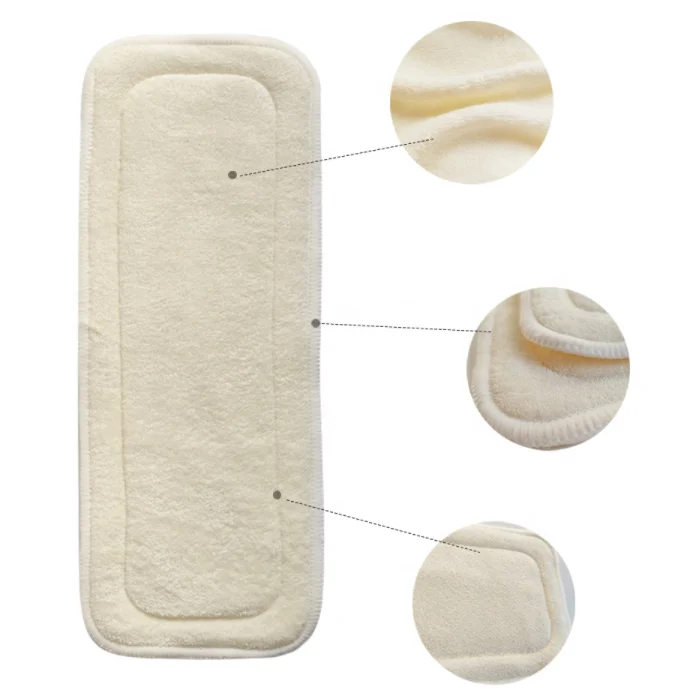 Super Water Absorbent 100% bamboo microfiber Insert Baby cloth diaper insert
