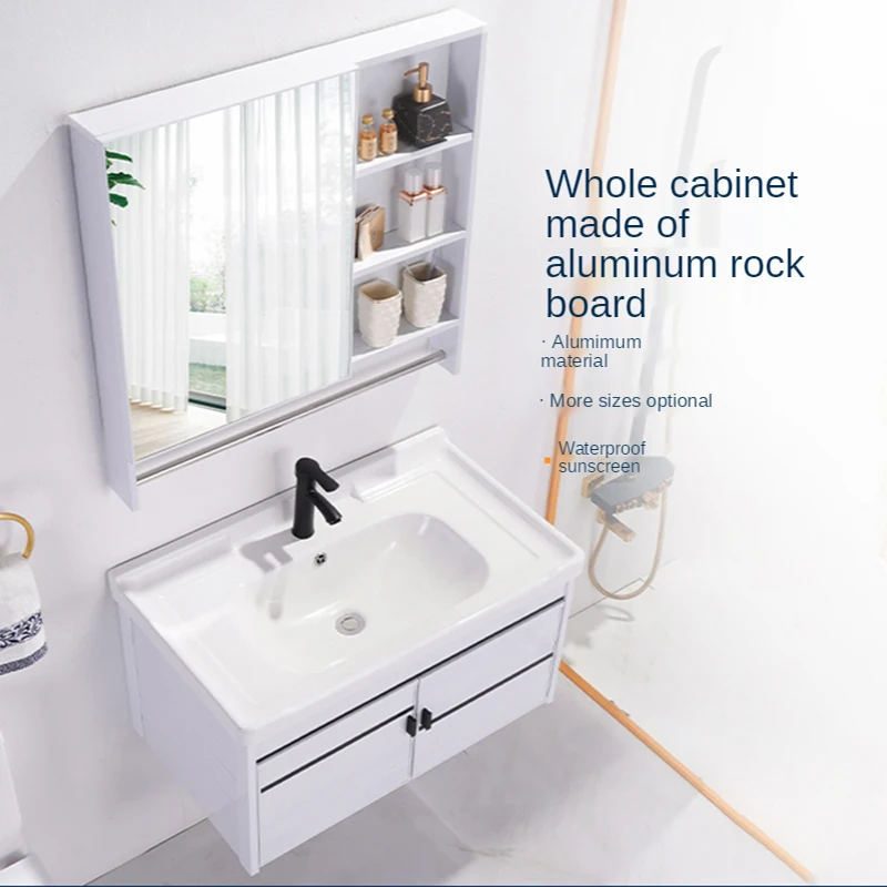 Promotional various durable using ready made freestanding bathroom vanity cabinet with ceramic basin