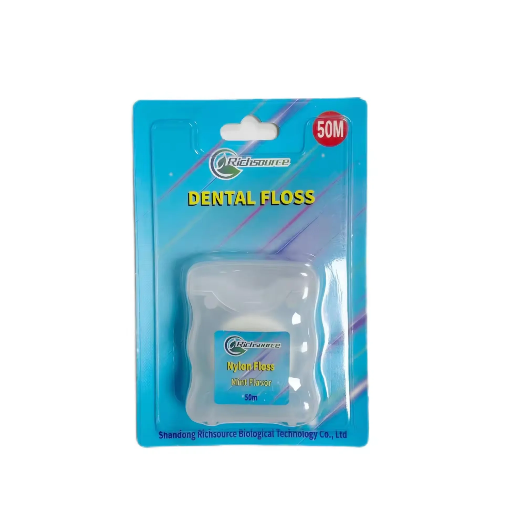 Custom Packaged Nylon Dental Floss with Mint Flavor Low Price 30M 50M Oral Teeth Cleaning Floss Pick Made Bamboo Candelilla Wax