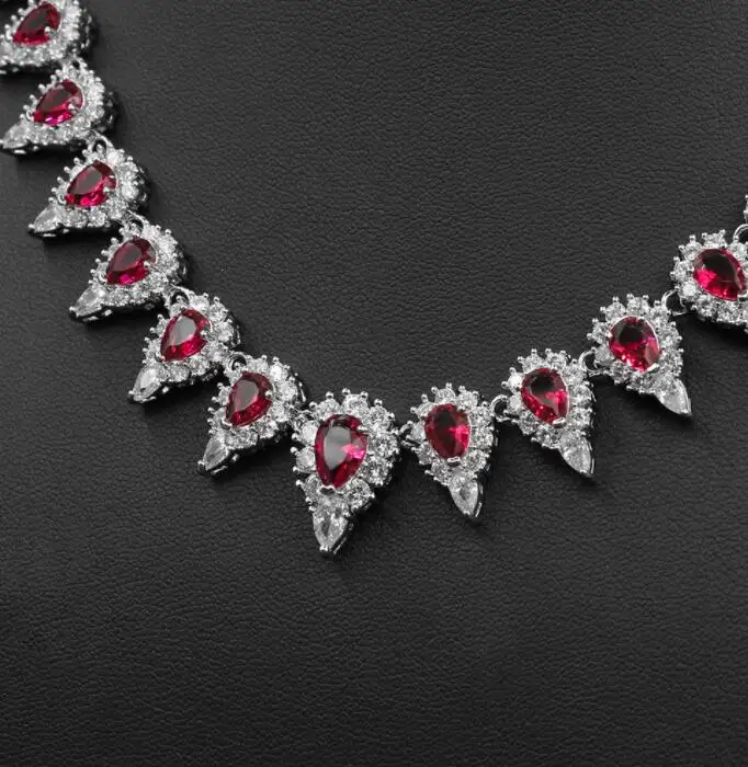 square zircon necklace