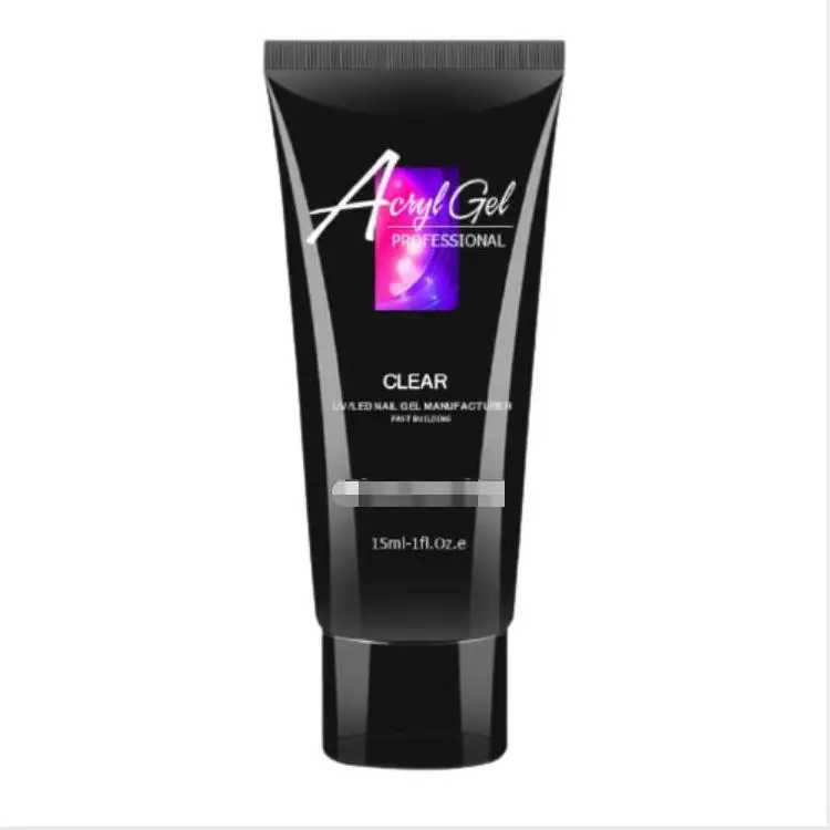 
15ml 30ml 60ml Nail Extension Clear White Pink 9 Colors Poly Nail Gel Acrylic Quick Building LED Gel Polish 