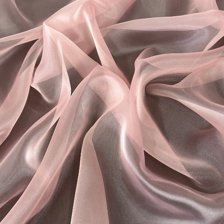 Crystal clear wedding bridal dress drapery decoration sparkle sheer high quality organza fabric for event dress gift wrapping