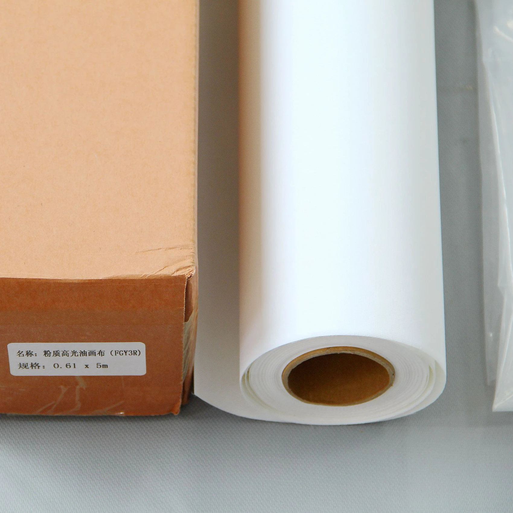 Print Canvas Roll White Polyester Canvas Paper Roll Art Supplies For Inkjet Digital Print