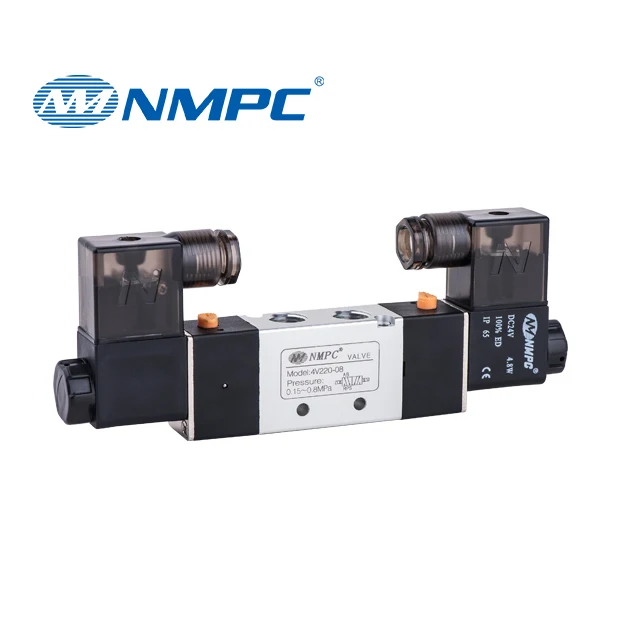 Air Control Valve G1/8' NPT 3 Position 5 way Pneumatic Solenoid Valve 4V430C-15 4V430E-15 4V430P-15
