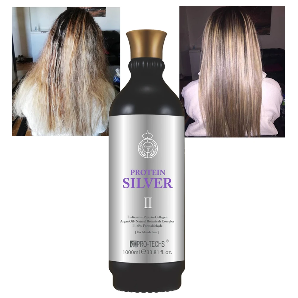 Smoothing Straightening Silk Protein Smooth Protein Silver Keratin Hair Treatment for Blonde Hair