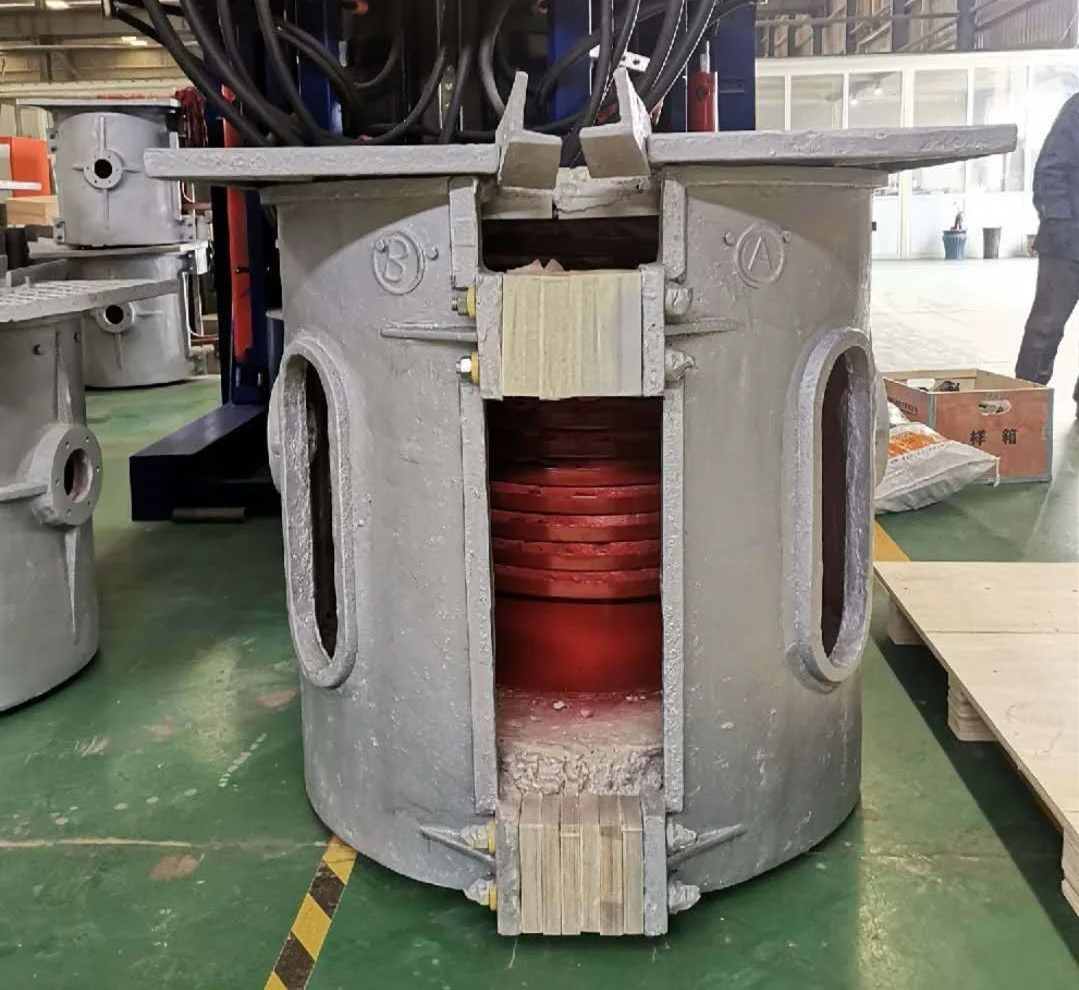 500кг 1т 1,5т 2т индукцианная furnace for melting aluminum, copper, iron