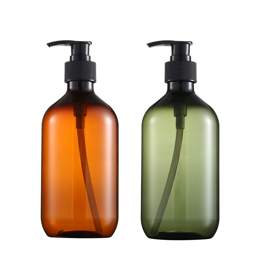 Wholesale OEM 500ml plastic bottle pet material liquid soap dispensers shampoo bottle 16oz