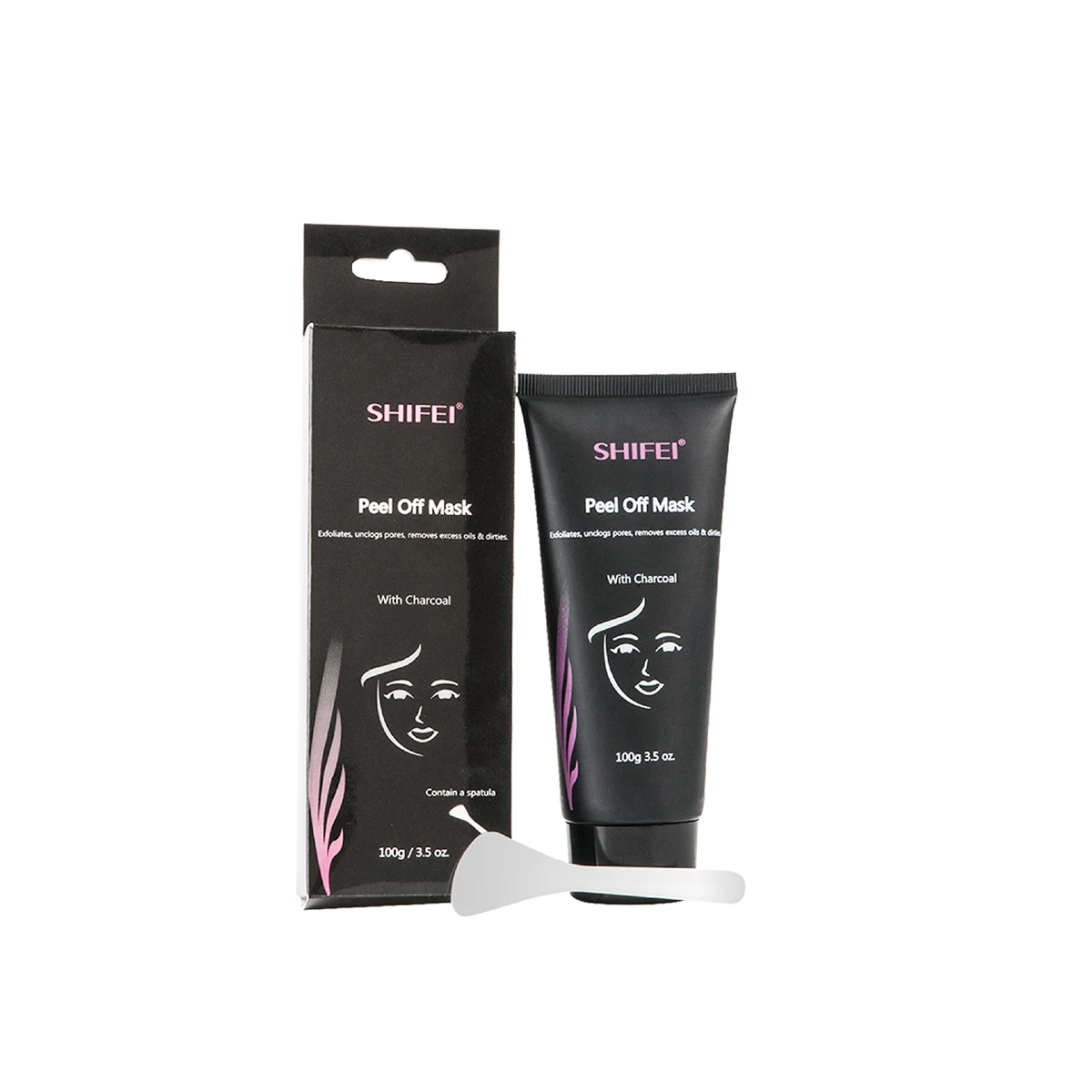 SHIFEI Factory Bulk Price Charcoal Peel Off Face Mask for Blackheads Removal, Deep Cleansing & Purifying Facial Skincare Masks