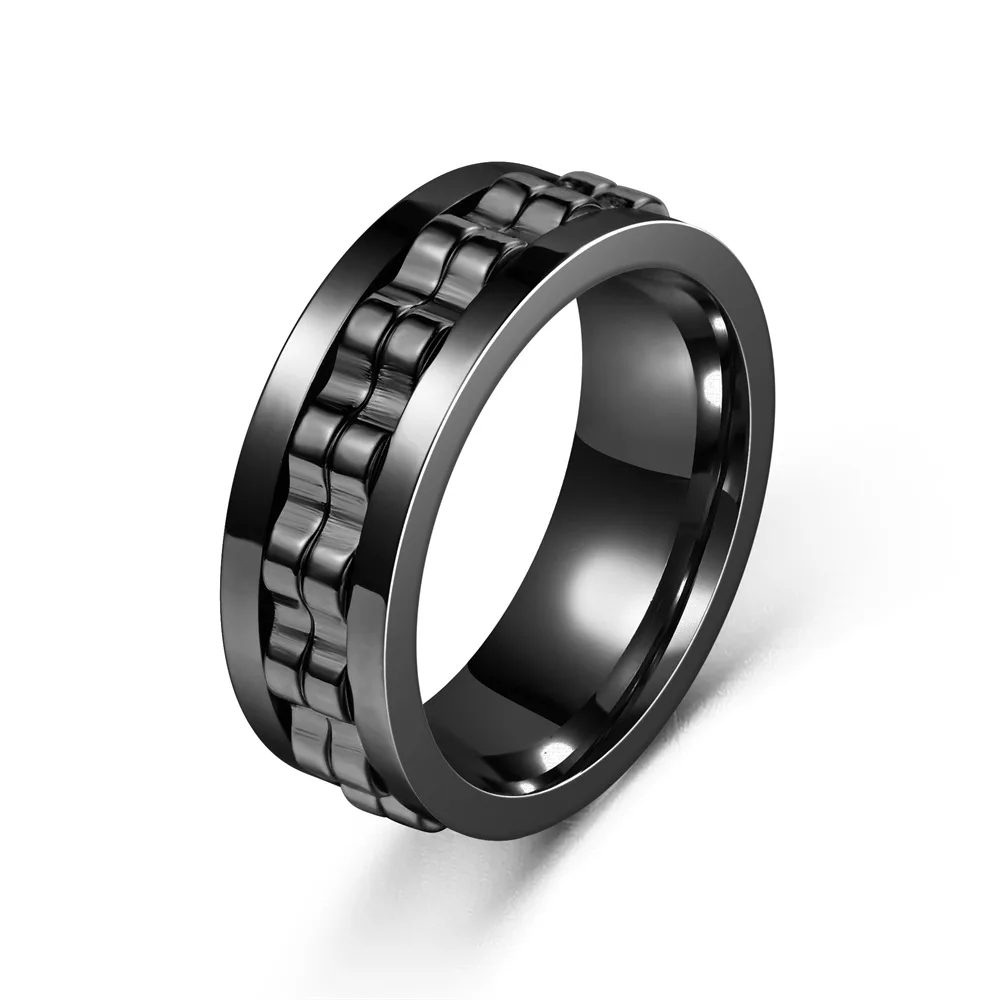 Wholesale Stress Relief and Anti Anxiety Ring New Gear Rotatable Ring