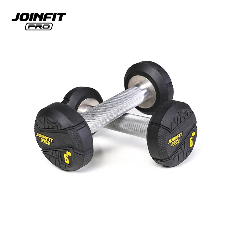 gym equipment cheap round rubber coated dumbbell set