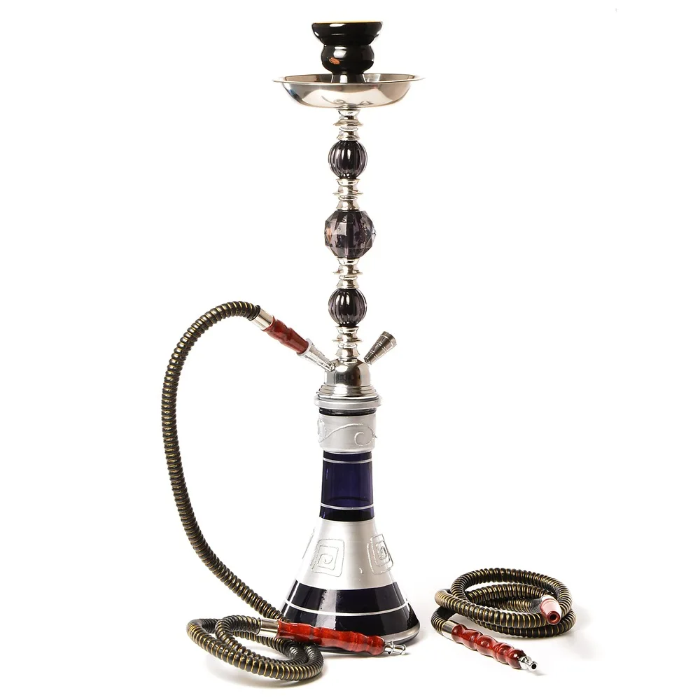 Высококачественный изысканный стеклянный кальян Chicha арабский в наличии средний двойной шланг Nargile