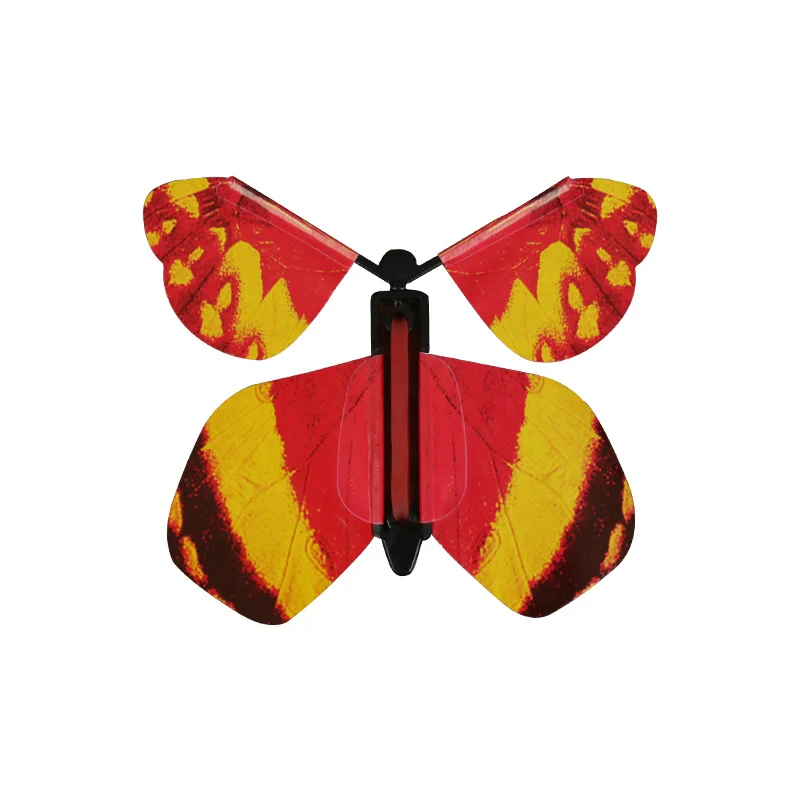 Artificial Magic Flying Butterfly Worked by Elastic Band Tricks Change Hands Funny Prank Joke Mystical Fun Surprise Gift Toy