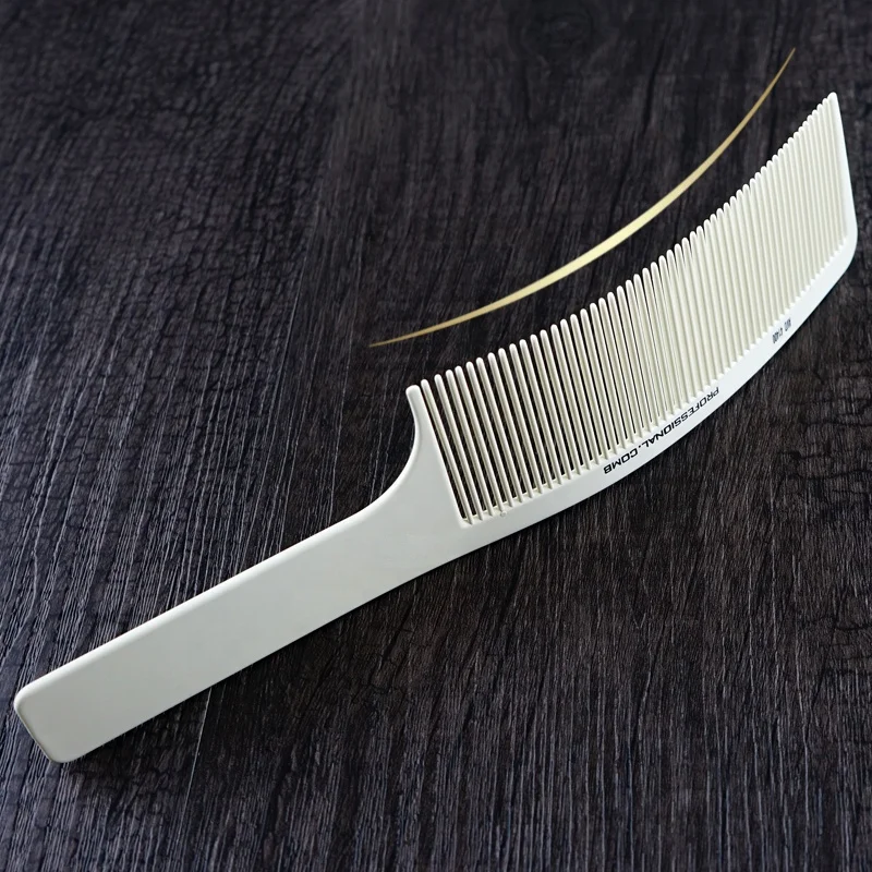 Изогнутая расческа, изогнутая расческа, Профессиональная парикмахерская в форме S, белая парикмахерская расческа
