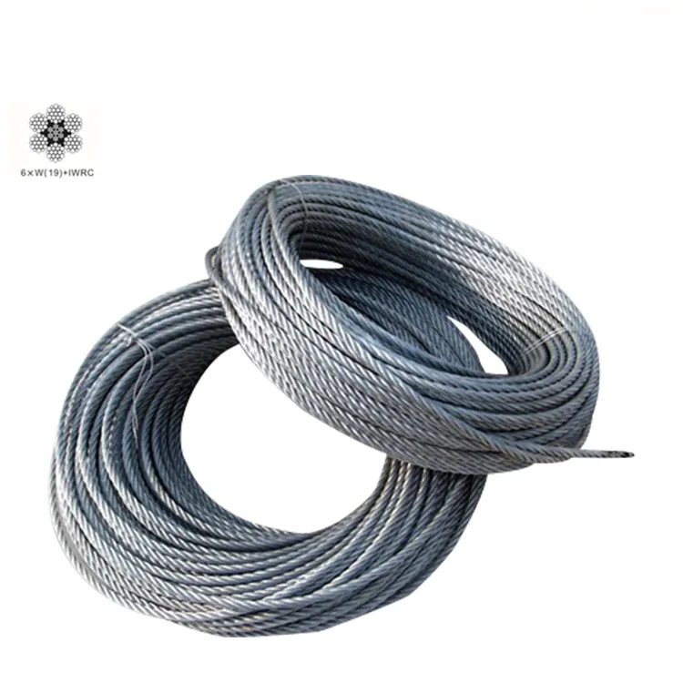 Special design and widely used galvanized steel wire rope 6*W(19) IWRC supplier steel wire rope price