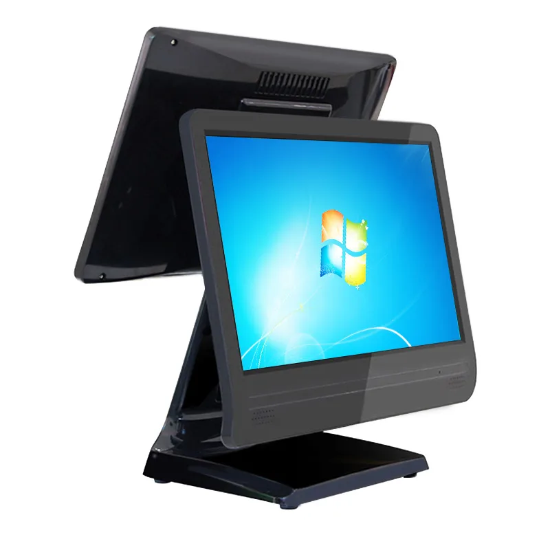 Bar Food Ordering Machine 15.6+15.6 Inch Cash Register Pos Machine System