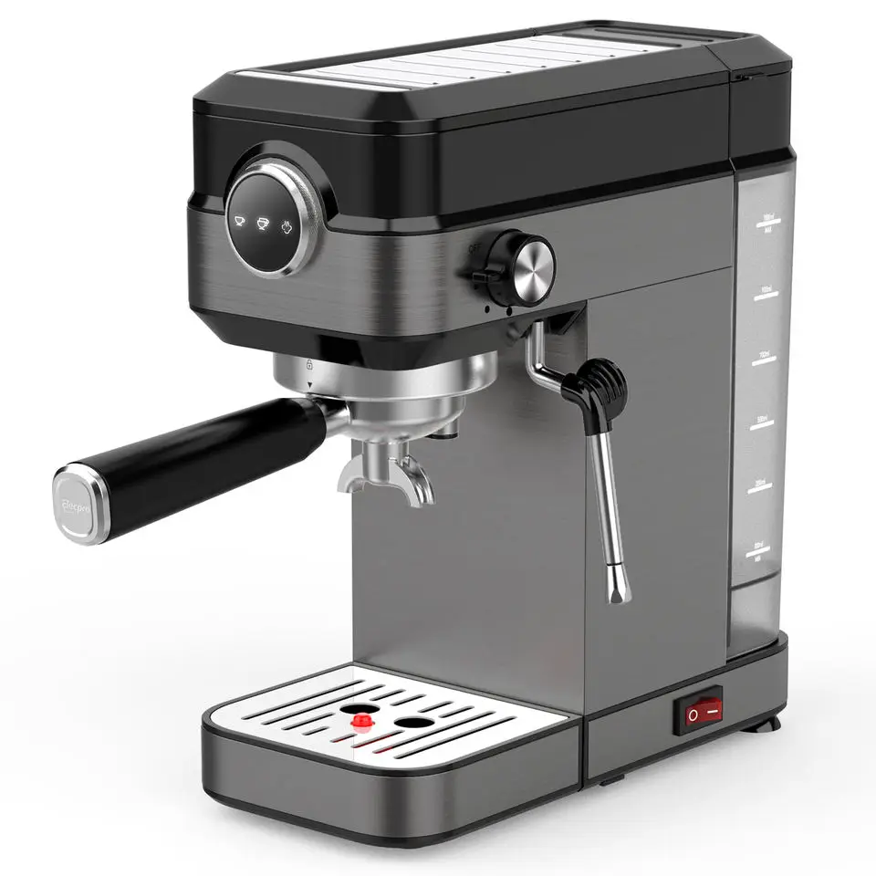 SS Cover Espresso Coffee Machine Easy Control 20 bars Pressure Gauge Stainless Steel Body Italian