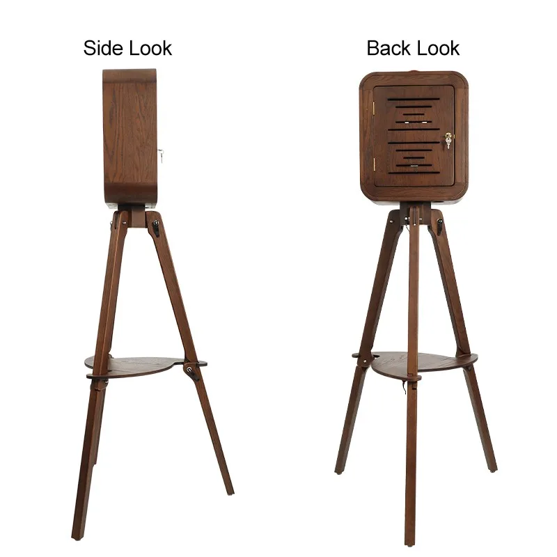 Retro Real Wood Photobooth 13.3 Touch Screen Vintage Wooden Photo Booth Price with Printer
